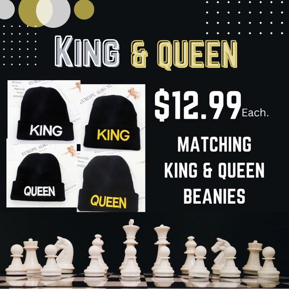 KING AND QUEEN Beanies - Picture 1 of 1